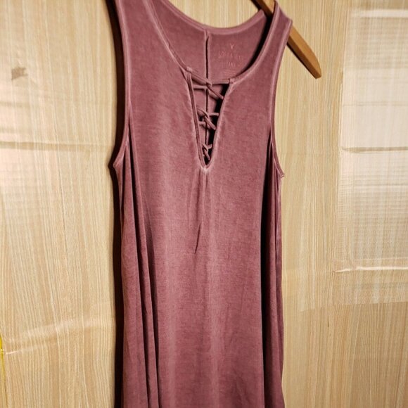 American Eagle Soft & Sexy Womens Mauve Pink Tye Die Swing Tank Top Small - Picture 3 of 6